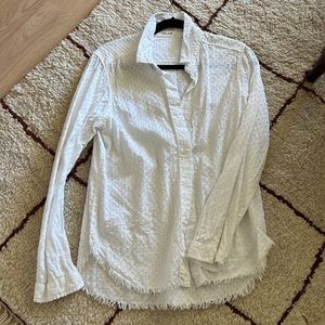 Bella Dahl textured white blouse